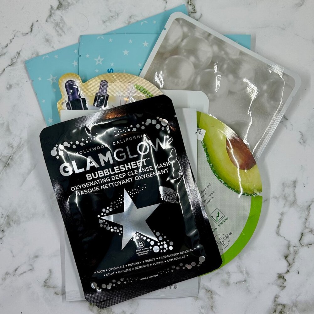 Assortment of Face Sheet Masks | Glamglow, Tula, Tonymoly, Purederm, Lookatme